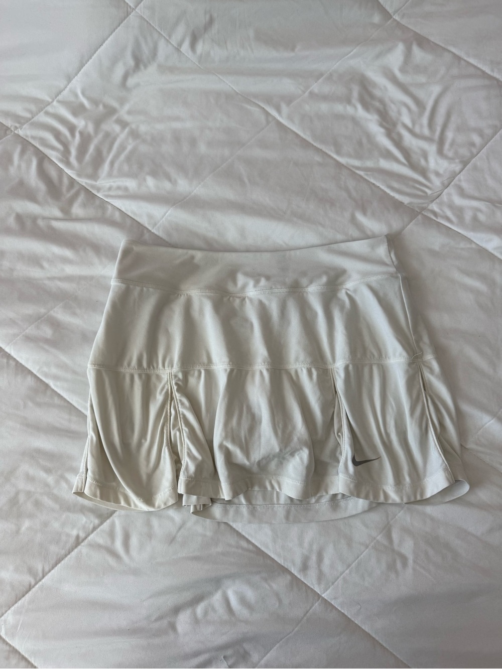 Nike White Dri-FIT Athletic Skirt with Built-In Shorts